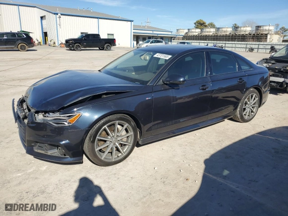 2018 Audi A6 Premium Plus with VIN WAUG8AFCXJN051859, listed as a Copart auction lot 43701565 with 81436 miles and Salvage Title. Bid and sale history available at carsss.com. Image 1.