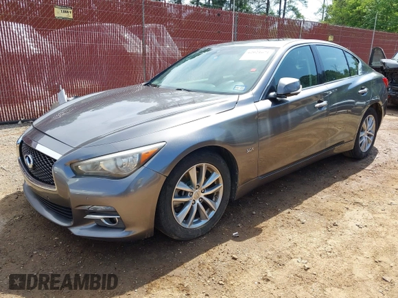 2016 Infiniti Q50 3.0t Premium with VIN JN1EV7AP4GM304093, listed as a IAAI auction lot 42021671 with 61,581 mi miles. Bid and sale history available at carsss.com. Image 2.