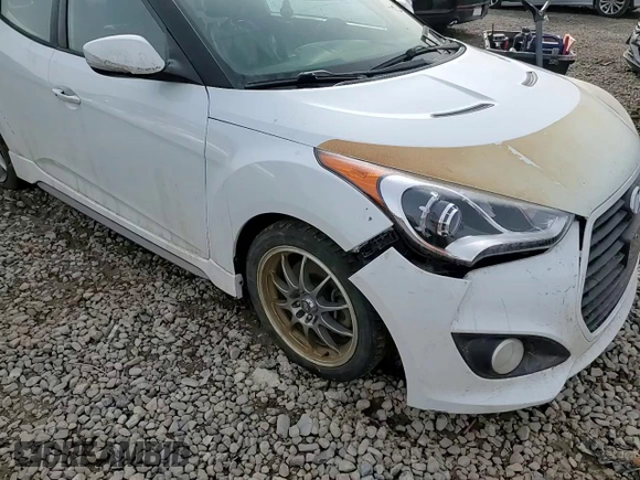 2014 Hyundai Veloster Turbo with VIN KMHTC6AE5EU192450, listed as a Copart auction lot 46079985 with 248,843 mi miles and Salvage Title. Bid and sale history available at carsss.com. Image 11.