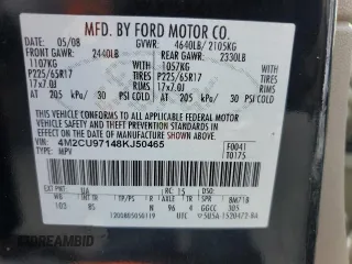 2008 Mercury Mariner Premier z VIN 4M2CU97148KJ50465, wystawiony jako Copart lot #62383805 z przebiegiem 231 347 mil mil oraz Szkoda całkowita • Salvage title. Historia ofert i sprzedaży dostępna na DreamBid. Obrazek 13.