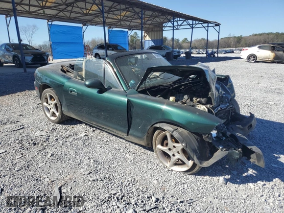 2001 Mazda MX-5 Miata with VIN JM1NB353610206039, listed as a Copart auction lot 46956705 with Not Provided miles and Salvage Title. Bid and sale history available at DreamBid. Image 4.