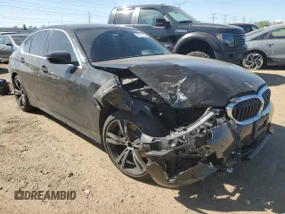 2019 BMW 3 Series 330i xDrive with VIN WBA5R7C56KAJ79537, listed as a Copart auction lot 56411495 with 72,243 mi miles and Salvage title. Bid and sale history available at DreamBid. Image 4.