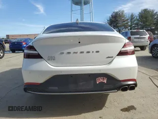 2022 Genesis G70 2.0T z VIN KMTG34TA1NU103382, wystawiony jako Copart lot #49459415 z przebiegiem 28 399 mil mil oraz Szkody całkowita. Historia ofert i sprzedaży dostępna na DreamBid. Obrazek 6.