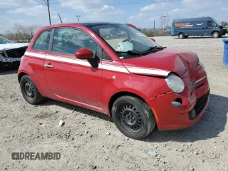 2013 FIAT 500 Pop with VIN 3C3CFFAR8DT574306, listed as a Copart auction lot 52794095 with 75,312 mi miles and Salvage Title. Bid and sale history available at carsss.com. Image 4.
