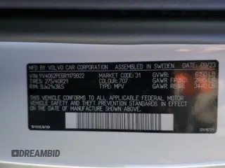 2024 Volvo XC90 Plus Bright Theme with VIN YV4062PE6R1179922, listed as a Copart auction lot 85784094 with 12,843 mi miles and Salvage Title. Bid and sale history available at carsss.com. Image 15.