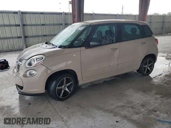 2014 FIAT 500L Easy with VIN ZFBCFABH4EZ021136, listed as a Copart auction lot 84444714 with 88,461 mi miles and Salvage Title. Bid and sale history available at carsss.com. Image 1.