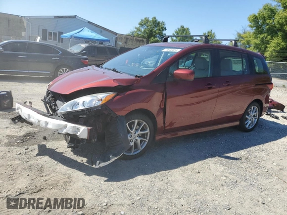 2012 Mazda 5 Grand Touring with VIN JM1CW2DL0C0139724, listed as a Copart auction lot 70640054 with 92,129 mi miles and Salvage Title. Bid and sale history available at DreamBid. Image 1.