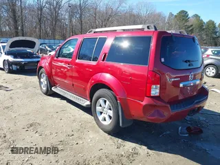 2008 Nissan Pathfinder S with VIN 5N1AR18U98C643086, listed as a IAAI auction lot 41282206 with 134,388 mi miles. Bid and sale history available at carsss.com. Image 3.