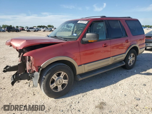 2003 Ford Expedition Eddie Bauer with VIN 1FMPU17L93LC60694, listed as a Copart auction lot 56562615 with 217,217 mi miles and Salvage title. Bid and sale history available at DreamBid. Image 1.