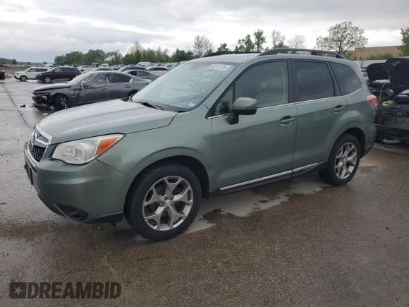 2015 Subaru Forester Touring with VIN JF2SJAWC2FH470037, listed as a Copart auction lot 55213135 with 157,515 mi miles and Salvage title. Bid and sale history available at DreamBid. Image 1.