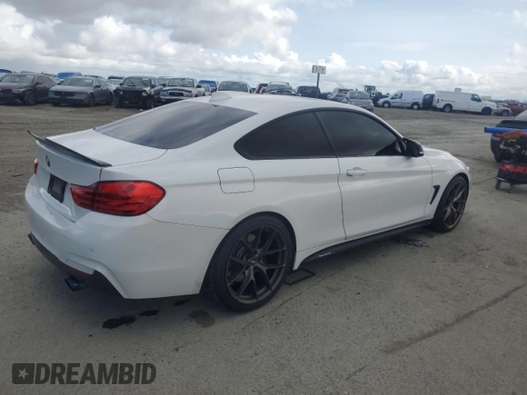 2015 BMW 4 Series 435i with VIN WBA3R1C51FK194208, listed as a Copart auction lot 50920225 with 114,894 mi miles and Salvage title. Bid and sale history available at DreamBid. Image 3.