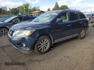 2013 Nissan Pathfinder SV z VIN 5N1AR2MM1DC664200, wystawiony jako Copart lot #60514375 z przebiegiem 139 652 mil mil oraz Szkoda całkowita • Salvage title. Historia ofert i sprzedaży dostępna na DreamBid. Obrazek 1.