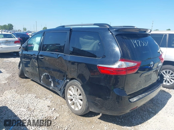 2017 Toyota Sienna XLE with VIN 5TDDZ3DC6HS147557, listed as a IAAI auction lot 39851503 with 141,719 mi miles and . Bid and sale history available at DreamBid. Image 3.