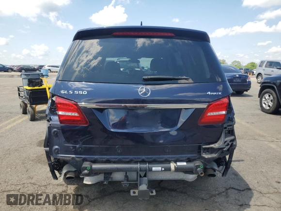 2017 Mercedes-Benz GLS 550 with VIN 4JGDF7DE4HA906037, listed as a Copart auction lot 58601465 with 72,064 mi miles and Salvage title. Bid and sale history available at DreamBid. Image 6.