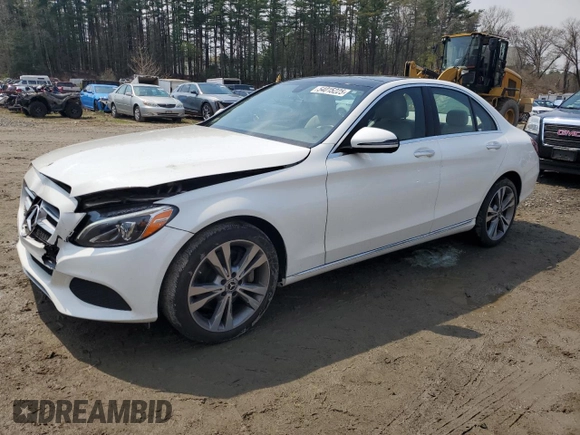 2018 Mercedes-Benz C 300 with VIN WDDWF4KB8JR316926, listed as a Copart auction lot 54015225 with 52,551 mi miles and Salvage title. Bid and sale history available at DreamBid. Image 1.