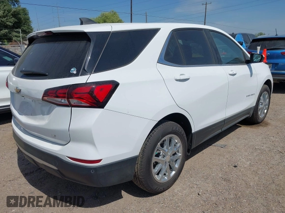 2023 Chevrolet Equinox LT with VIN 3GNAXKEG3PS124856, listed as a IAAI auction lot 42055575 with 20,308 mi miles and . Bid and sale history available at carsss.com. Image 4.