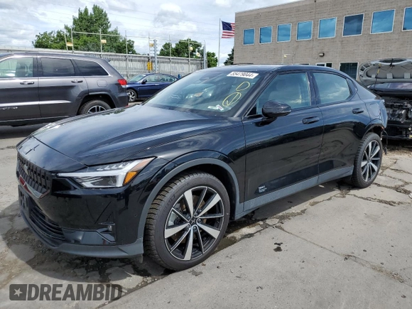 2022 Polestar 2 with VIN LPSED3KA4NL075526, listed as a Copart auction lot 55479044 with 9,220 mi miles and Salvage Title. Bid and sale history available at carsss.com. Image 1.
