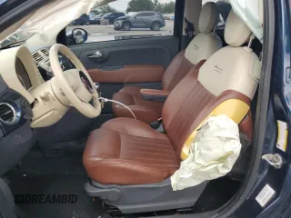 2013 FIAT 500 Lounge with VIN 3C3CFFCR2DT572208, listed as a Copart auction lot 52073205 with 83,822 mi miles and Salvage title. Bid and sale history available at DreamBid. Image 7.
