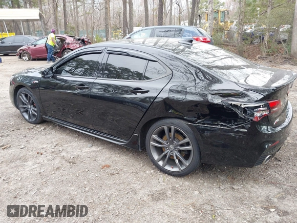 2019 Acura TLX w/A-Spec Pkg with VIN 19UUB1F6XKA004794, listed as a IAAI auction lot 41761436 with 91,087 mi miles. Bid and sale history available at carsss.com. Image 3.
