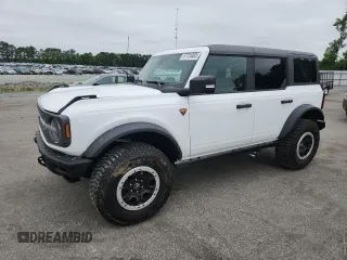 2024 Ford Bronco Badlands с VIN 1FMEE9BP8RLA22115, выставлен на аукционе Copart как лот 57724665 с пробегом 24 103 миль миль и Списание • Salvage title. История ставок и продаж доступна на DreamBid. Изображение 1.