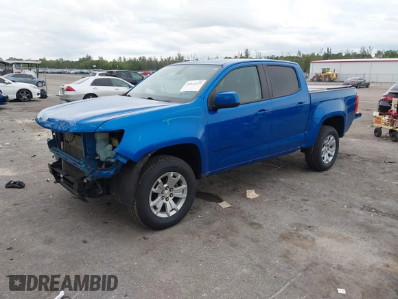 2021 Chevrolet Colorado 2WD LT with VIN 1GCGSCEA0M1147592, listed as a IAAI auction lot 41642125 with 70,179 mi miles. Bid and sale history available at carsss.com. Image 19.