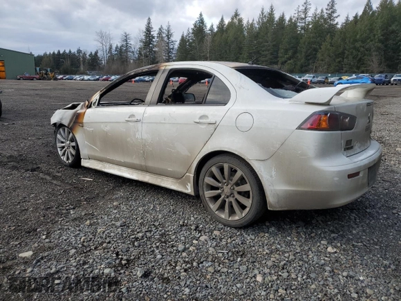 2011 Mitsubishi Lancer GTS with VIN JA32U8FW1BU042436, listed as a Copart auction lot 44769945 with 0 mi miles and Salvage Title. Bid and sale history available at carsss.com. Image 2.