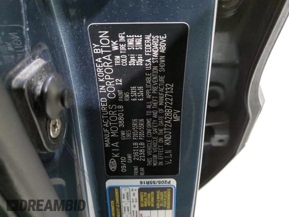 2011 Kia Soul + with VIN KNDJT2A28B7227132, listed as a Copart auction lot 53856305 with 185,608 mi miles and Salvage Title. Bid and sale history available at carsss.com. Image 13.