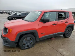 2016 Jeep Renegade Sport with VIN ZACCJAAWXGPD26816, listed as a Copart auction lot 43457935 with 92,381 mi miles and Salvage Title. Bid and sale history available at carsss.com. Image 1.