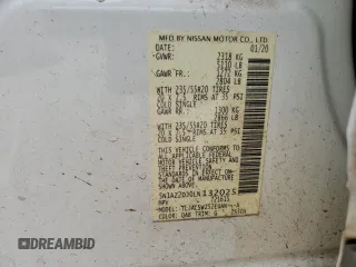 2020 Nissan Murano Platinum z VIN 5N1AZ2DJ0LN132025, wystawiony jako Copart lot #48622685 z przebiegiem 56 465 mil mil oraz Szkoda całkowita • Salvage title. Historia ofert i sprzedaży dostępna na DreamBid. Obrazek 15.