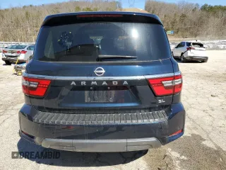 2022 Nissan Armada SL with VIN JN8AY2BD4N9676791, listed as a Copart auction lot 48520835 with 44,075 mi miles and Salvage Title. Bid and sale history available at carsss.com. Image 6.