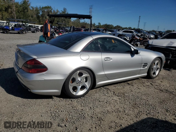 2005 Mercedes-Benz SL 55 AMG with VIN WDBSK74F15F089669, listed as a Copart auction lot 42180675 with Not provided miles and Salvage title. Bid and sale history available at DreamBid. Image 3.