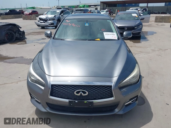 2014 Infiniti Q50 Premium with VIN JN1BV7AP5EM675859, listed as a IAAI auction lot 42031960 with 110,149 mi miles. Bid and sale history available at carsss.com. Image 12.