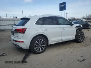 2021 Audi Q5 Premium with VIN WA1AAAFY0M2032763, listed as a Copart auction lot 50742395 with 50,511 mi miles and Salvage Title. Bid and sale history available at carsss.com. Image 3.