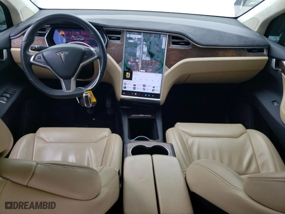 2017 Tesla Model X 90D with VIN 5YJXCBE2XHF049084, listed as a Copart auction lot 48537783 with 54987 miles. Bid and sale history available at carsss.com. Image 8.