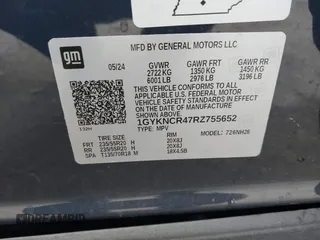 2024 Cadillac XT5 FWD Premium Luxury with VIN 1GYKNCR47RZ755652, listed as a IAAI auction lot 41512069 with 10,243 mi miles. Bid and sale history available at carsss.com. Image 9.