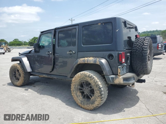2017 Jeep Wrangler Unlimited 75th Anniversary with VIN 1C4BJWEG2HL503506, listed as a Copart auction lot 57046545 with 114,478 mi miles and Salvage title. Bid and sale history available at DreamBid. Image 2.