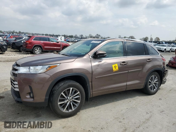 2018 Toyota Highlander SE with VIN 5TDKZRFH5JS276270, listed as a Copart auction lot 52291865 with 177,857 mi miles and Salvage title. Bid and sale history available at DreamBid. Image 1.