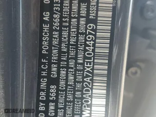 2014 Porsche Panamera S E-Hybrid with VIN WP0AD2A7XEL044979, listed as a Copart auction lot 59395354 with 57,531 mi miles and Salvage Title. Bid and sale history available at carsss.com. Image 12.