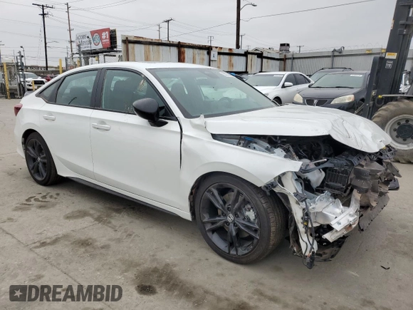 2025 Honda Civic Si with VIN 2HGFE1E52SH475185, listed as a Copart auction lot 55272065 with 117 mi miles and Salvage Title. Bid and sale history available at DreamBid. Image 4.