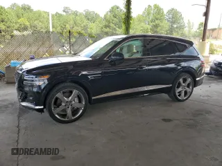 2021 Genesis GV80 Advanced Plus with VIN KMUHCESC2MU035598, listed as a Copart auction lot 62413374 with 49,686 mi miles and Salvage Title. Bid and sale history available at DreamBid. Image 1.