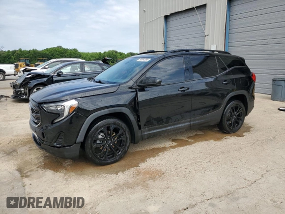2020 GMC Terrain SLE with VIN 3GKALMEV7LL138282, listed as a Copart auction lot 58064355 with 109,318 mi miles and Salvage title. Bid and sale history available at DreamBid. Image 1.