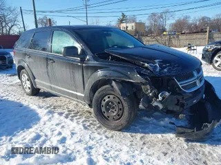2015 Dodge Journey American Value Pkg with VIN 3C4PDCAB6FT565708, listed as a IAAI auction lot 41628883 with 107,381 mi miles. Bid and sale history available at carsss.com. Image 1.