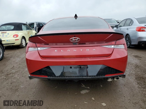 2023 Hyundai Elantra N Line z VIN KMHLR4AF9PU498016, wystawiony jako Copart lot #52012365 z przebiegiem 20 521 mil mil oraz Szkoda całkowita • Salvage title. Historia ofert i sprzedaży dostępna na DreamBid. Obrazek 6.