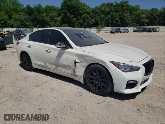 2014 Infiniti Q50 Sport with VIN JN1BV7AR4EM688426, listed as a Copart auction lot 57449405 with 125,605 mi miles and Salvage title. Bid and sale history available at DreamBid. Image 4.