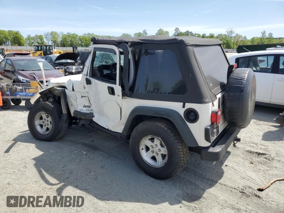 2005 Jeep Wrangler X with VIN 1J4FA39S75P332586, listed as a Copart auction lot 53334725 with 96,728 mi miles and Salvage title. Bid and sale history available at DreamBid. Image 2.