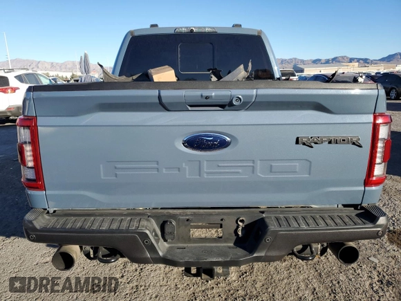 2023 Ford F-150 Raptor with VIN 1FTFW1RG6PFA84346, listed as a Copart auction lot 88040785 with 34,137 mi miles and Salvage Title. Bid and sale history available at DreamBid. Image 6.