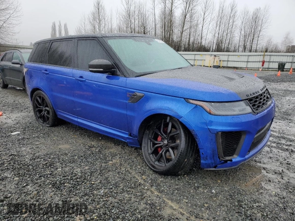 2019 Land Rover Range Rover Sport SVR with VIN SALWZ2SE2KA814838, listed as a Copart auction lot 45405035 with 74,674 mi miles and Salvage Title. Bid and sale history available at DreamBid. Image 4.
