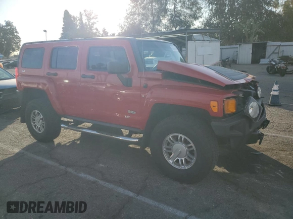 2007 Hummer H3 SUV with VIN 5GTDN13E578129596, listed as a Copart auction lot 84348604 with 70,574 mi miles and Salvage Title. Bid and sale history available at DreamBid. Image 4.