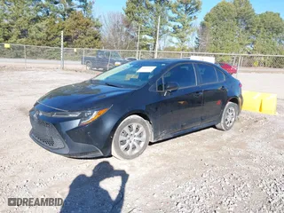 2020 Toyota Corolla LE with VIN 5YFEPRAE3LP114858, listed as a IAAI auction lot 41625159 with 52,759 mi miles. Bid and sale history available at carsss.com. Image 2.