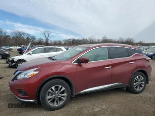 2017 Nissan Murano SL with VIN 5N1AZ2MH2HN198015, listed as a Copart auction lot 47295485 with 47,946 mi miles and Salvage Title. Bid and sale history available at carsss.com. Image 1.